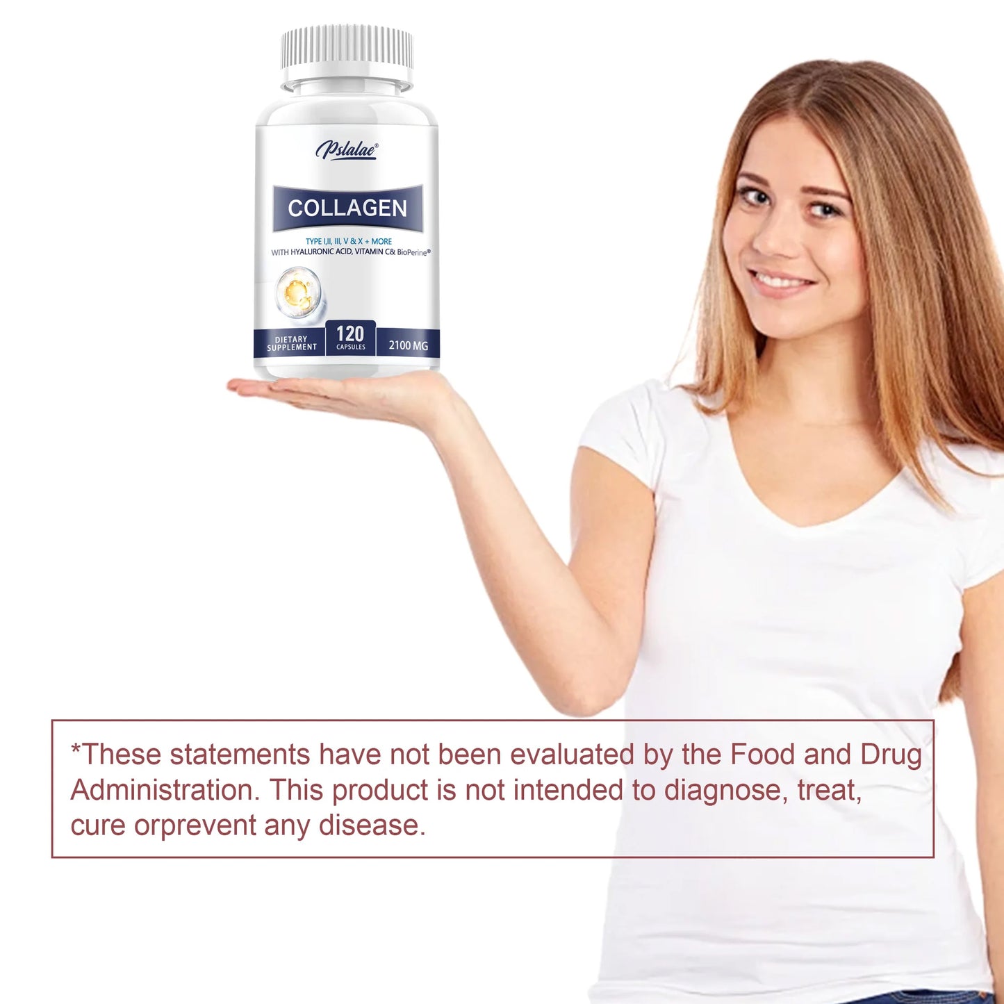 Collagen - Brighten Skin Tone and Help Joint, Cartilage and Cardiovascular, Skin, Hair, Nails & Digestive Health - 120 Capsules